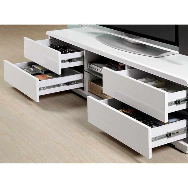 Cerro White 59" TV Console, White - Time 2 Sleep (West Covina, CA)