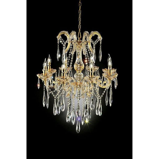 Christiana Gold 35"H Ceiling Lamp Gold, Hanging Crystal - Time 2 Sleep (West Covina, CA)