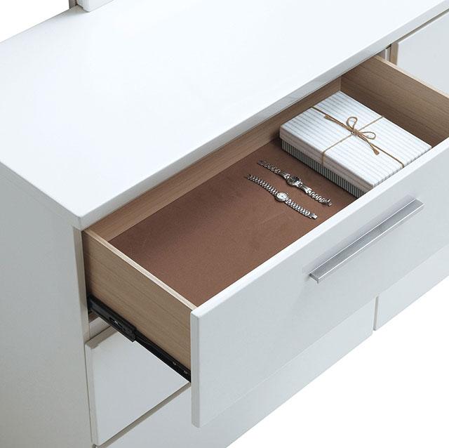 Christie Glossy White Night Stand - Time 2 Sleep (West Covina, CA)