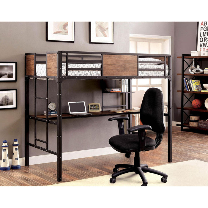 CLAPTON Black Twin Bed w/ Workstation - Time 2 Sleep (West Covina, CA)