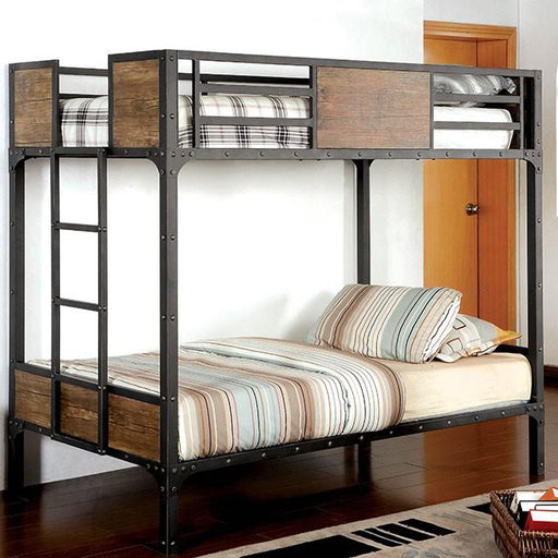 CLAPTON Black Twin/Twin Bunk Bed - Time 2 Sleep (West Covina, CA)