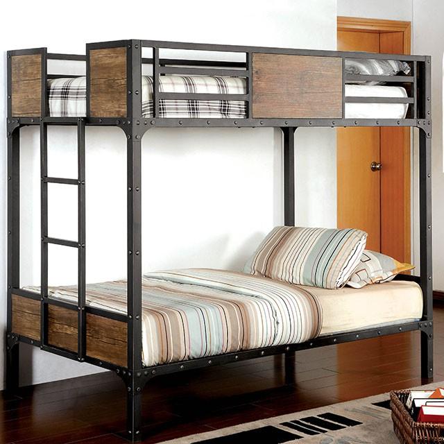 CLAPTON Black Twin/Twin Bunk Bed - Time 2 Sleep (West Covina, CA)