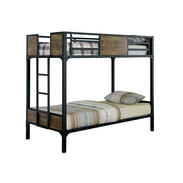 CLAPTON Black Twin/Twin Bunk Bed - Time 2 Sleep (West Covina, CA)