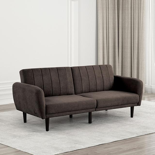 Aristide Futon Sofa Grey & Brown - Time 2 Sleep (West Covina, CA)