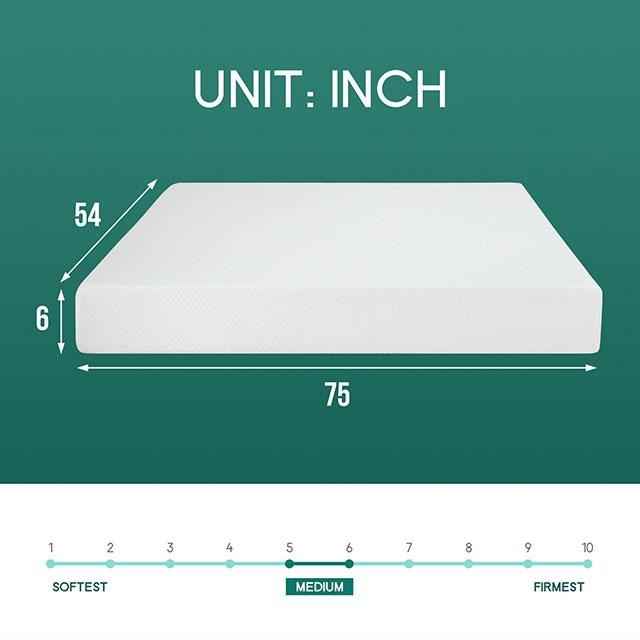 Artemisia 6" Full, Queen, & Twin Memory Foam Mattress - Time 2 Sleep (West Covina, CA)