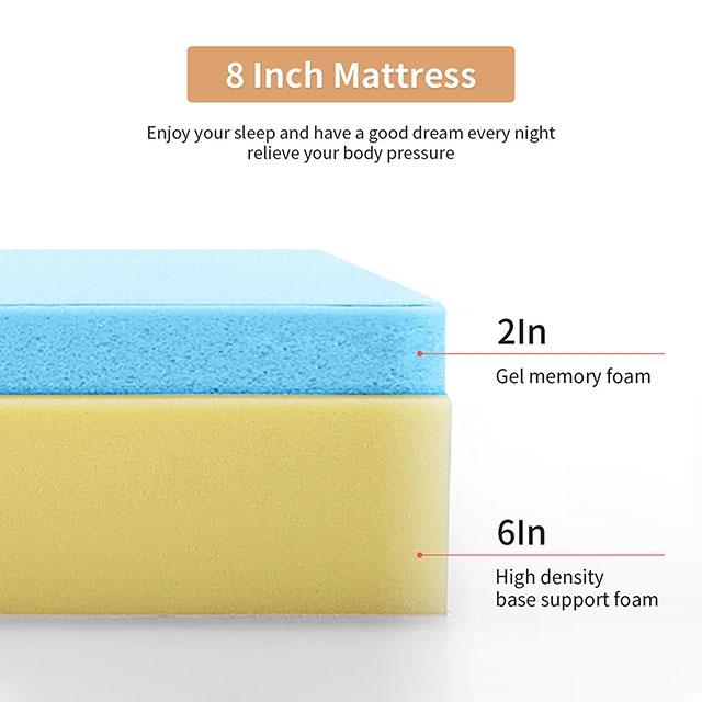 Artemisia 8" Cal. King, E.King, Full, & Queen Memory Foam Mattress - Time 2 Sleep (West Covina, CA)