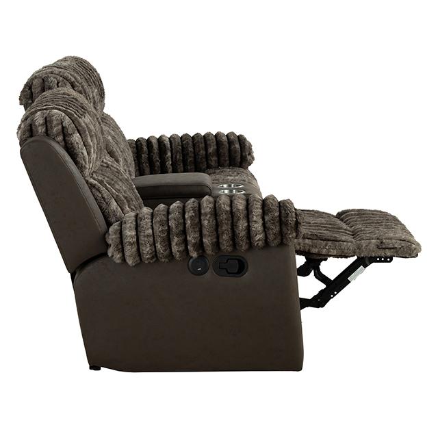 Dionysus Manual Reclining Loveseat Brown - Time 2 Sleep (West Covina, CA)