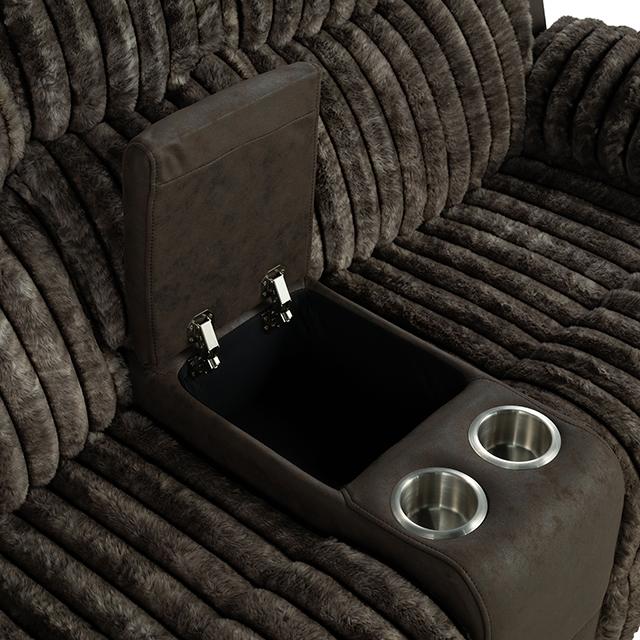 Dionysus Manual Reclining Loveseat Brown - Time 2 Sleep (West Covina, CA)