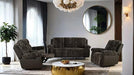 Dionysus Manual Reclining Loveseat Brown - Time 2 Sleep (West Covina, CA)