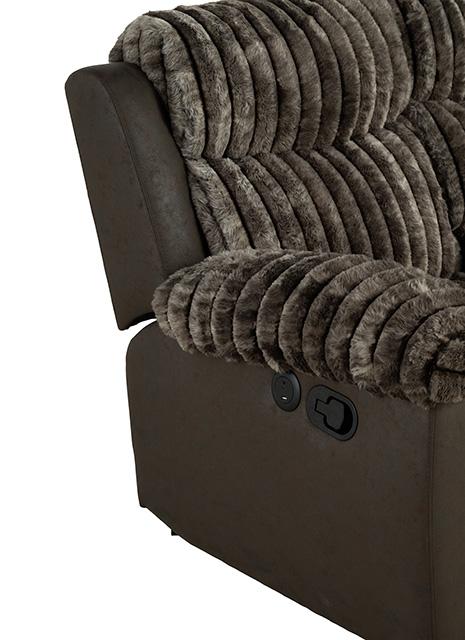 Dionysus Manual Reclining Loveseat Brown - Time 2 Sleep (West Covina, CA)