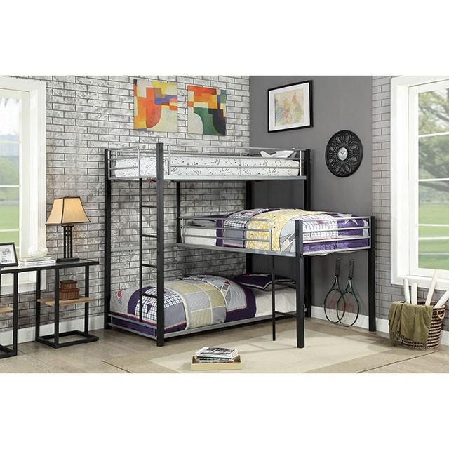 Aubrey Sand Black Twin Triple Decker Bed - Time 2 Sleep (West Covina, CA)