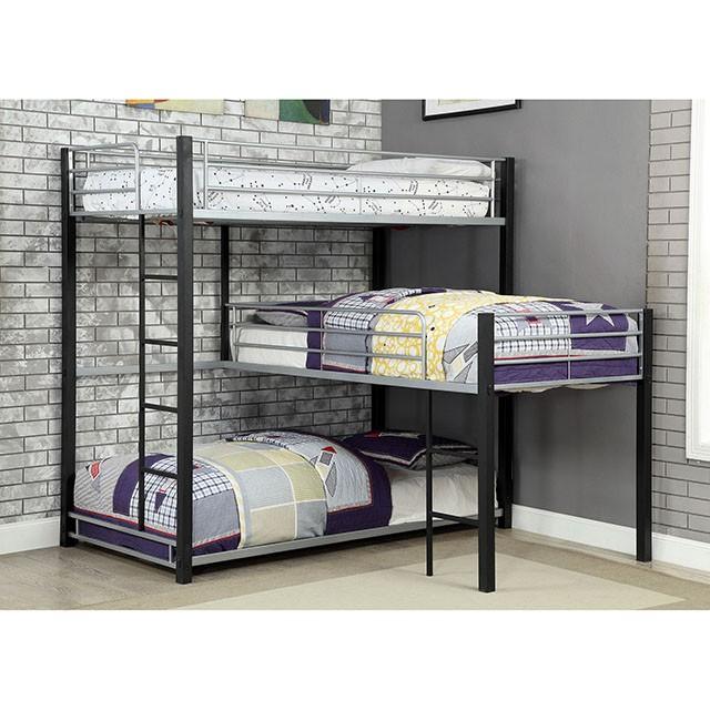 Aubrey Sand Black Twin Triple Decker Bed - Time 2 Sleep (West Covina, CA)