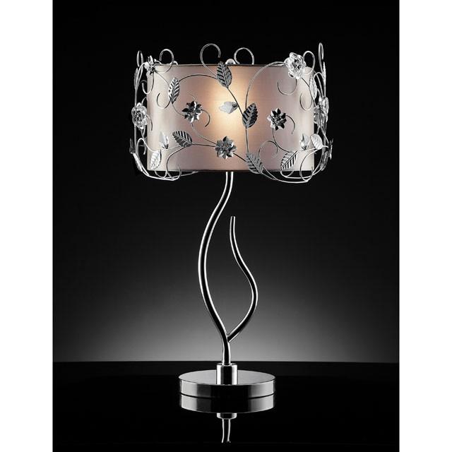 Elva Silver/Chrome Table Lamp, Double Shade - Time 2 Sleep (West Covina, CA)