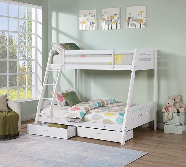 Emilee Twin/Full Bunk Bed White, Grey, Espresso, & Black - Time 2 Sleep (West Covina, CA)