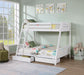 Emilee Twin/Full Bunk Bed White, Grey, Espresso, & Black - Time 2 Sleep (West Covina, CA)