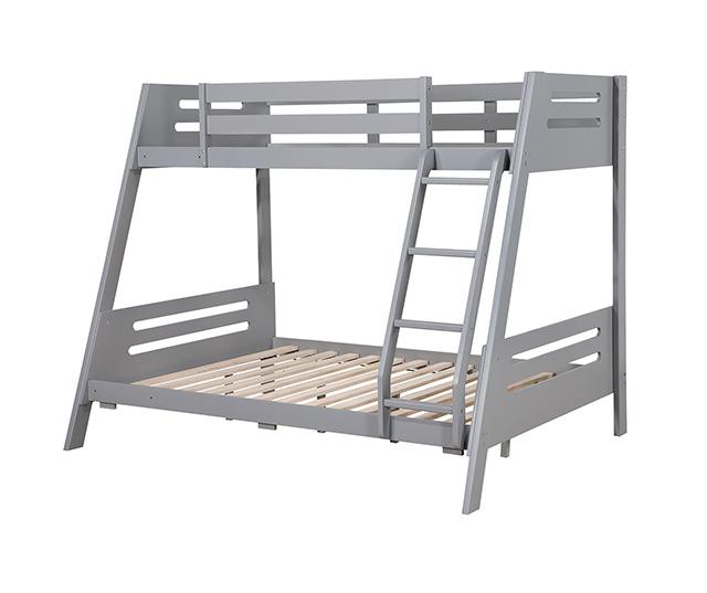 Emilee Twin/Full Bunk Bed White, Grey, Espresso, & Black - Time 2 Sleep (West Covina, CA)