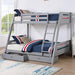 Emilee Twin/Full Bunk Bed White, Grey, Espresso, & Black - Time 2 Sleep (West Covina, CA)