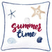 Emmie White 20" X 20" Pillow, Summer Time - Time 2 Sleep (West Covina, CA)