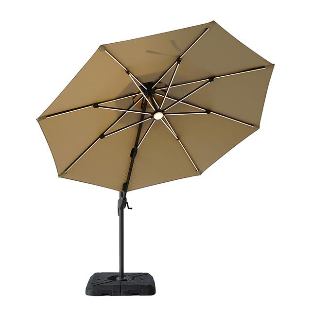 Fera 10 Ft Round Umbrella w/ LED Bulb + 37" Large Base - Time 2 Sleep (West Covina, CA)