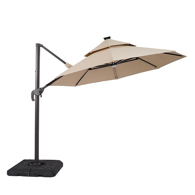 Fera 10 Ft Round Umbrella w/ LED Bulb + 37" Large Base - Time 2 Sleep (West Covina, CA)
