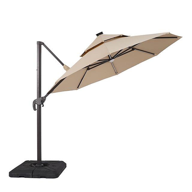 Fera 10 Ft Round Umbrella w/ LED Bulb + 37" Large Base - Time 2 Sleep (West Covina, CA)