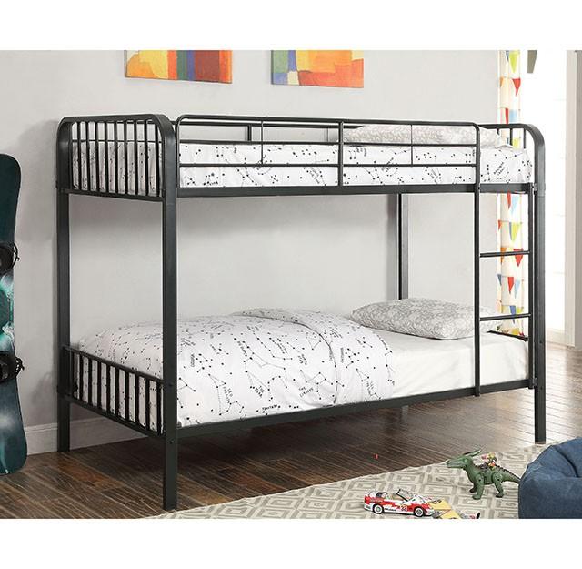 CLEMENT Black Metal Twin/Twin Bunk Bed - Time 2 Sleep (West Covina, CA)