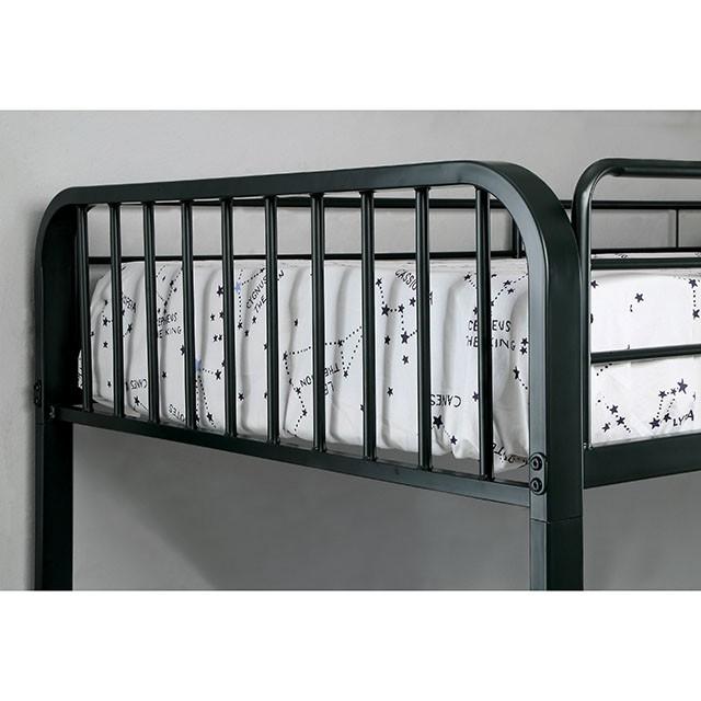 CLEMENT Black Metal Twin/Twin Bunk Bed - Time 2 Sleep (West Covina, CA)
