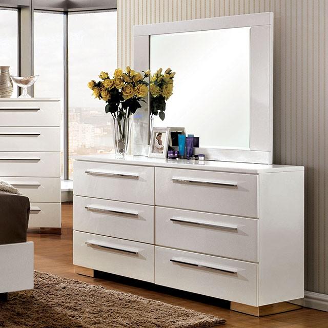 CLEMENTINE Glossy White Mirror - Time 2 Sleep (West Covina, CA)