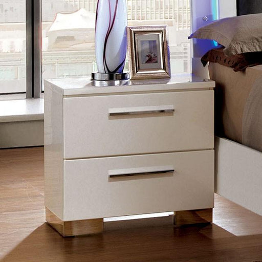 CLEMENTINE Glossy White Night Stand - Time 2 Sleep (West Covina, CA)