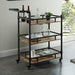 Aylmer Sand Black/Natural Serving Cart - Time 2 Sleep (West Covina, CA)