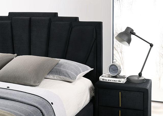 FLORIZEL Cal.King, E.King & Queen Bed, Black & Red - Time 2 Sleep (West Covina, CA)