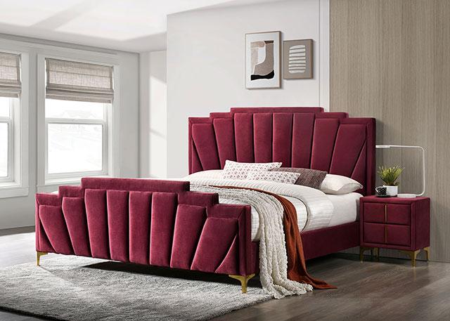 FLORIZEL Night Stand, Red - Time 2 Sleep (West Covina, CA)