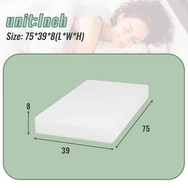 Coreopsis 8" Twin Memory Foam Wave Comfort - Time 2 Sleep (West Covina, CA)