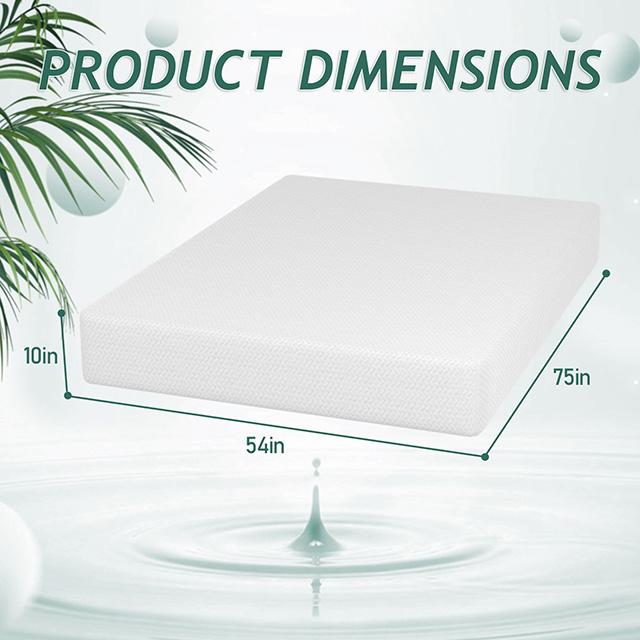 Forsythia 10" Full Green Tea Gel Memory Foam - Time 2 Sleep (West Covina, CA)