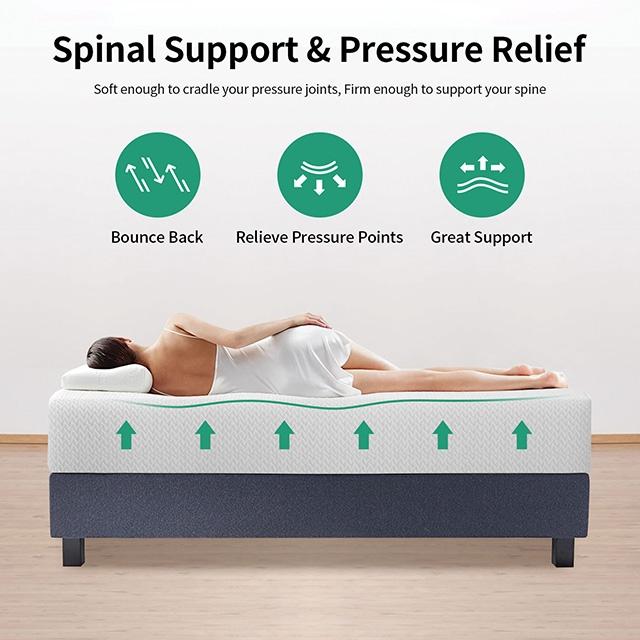 Forsythia 12" Queen Green Tea Gel Memory Foam - Time 2 Sleep (West Covina, CA)