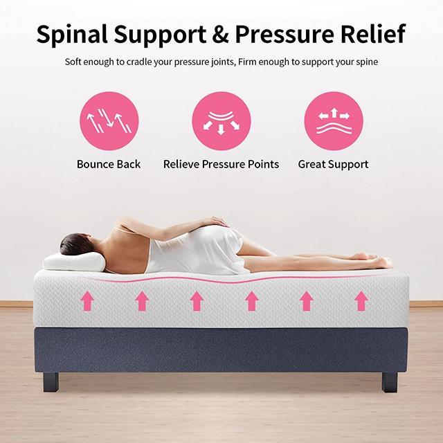 Forsythia 12" Twin Green Tea Gel Memory Foam - Time 2 Sleep (West Covina, CA)