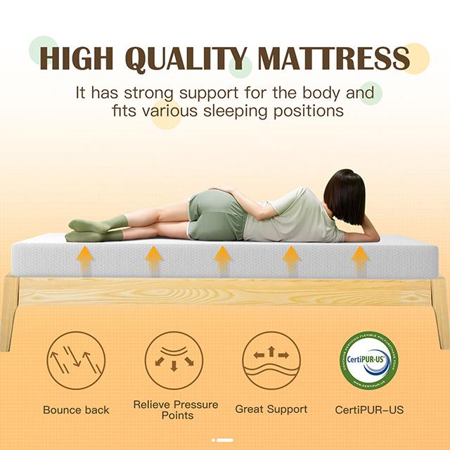 Forsythia 8" Twin Green Tea Gel Memory Foam - Time 2 Sleep (West Covina, CA)