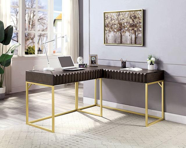 FREIBURG Corner Desk, Walnut - Time 2 Sleep (West Covina, CA)