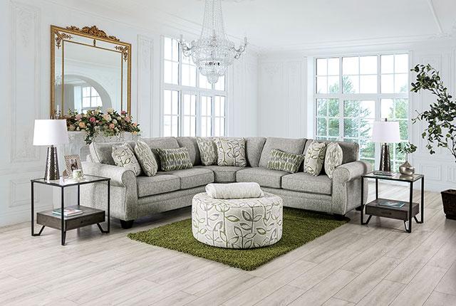 GARDNER Ottoman, Gray/Green - Time 2 Sleep (West Covina, CA)