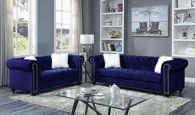 GIACOMO Loveseat, Blue - Time 2 Sleep (West Covina, CA)