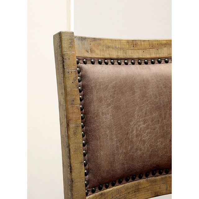 GIANNA Rustic Pine/Brown Side Chair (2/CTN) - Time 2 Sleep (West Covina, CA)