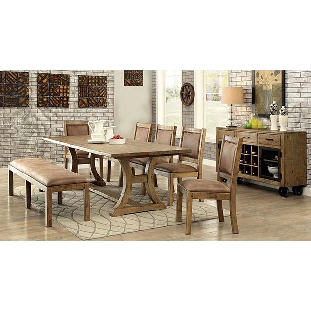 GIANNA Rustic Pine Fabric Bench - Time 2 Sleep (West Covina, CA)