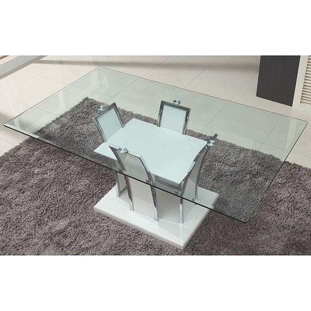 Glenview White/Chrome Dining Table - Time 2 Sleep (West Covina, CA)