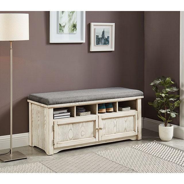 Gwebdolyn Weather White Shoe Bench - Time 2 Sleep (West Covina, CA)