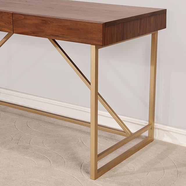 Halstein Light Walnut/Gold Desk - Time 2 Sleep (West Covina, CA)