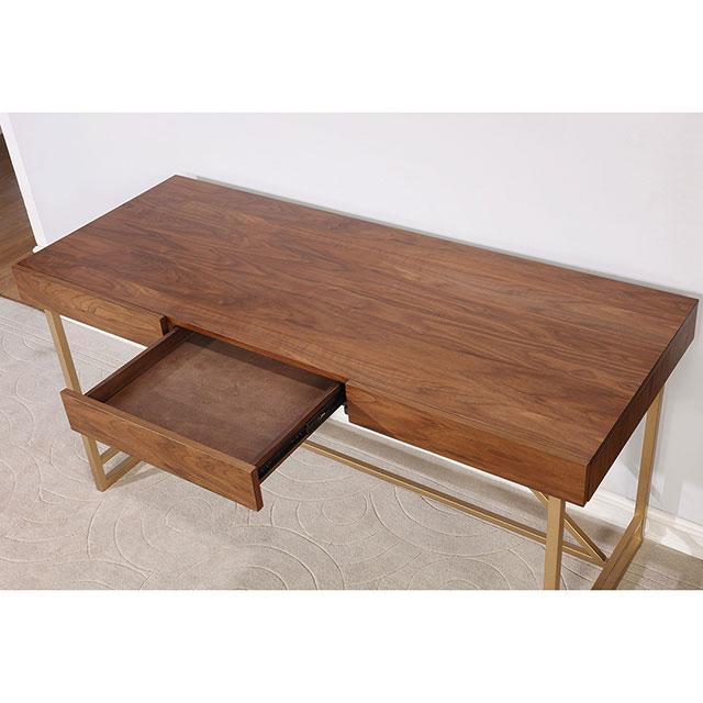 Halstein Light Walnut/Gold Desk - Time 2 Sleep (West Covina, CA)