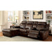 Hardy Brown Sectional w/ Console, Brown - Time 2 Sleep (West Covina, CA)