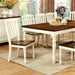 HARRISBURG Vintage White/Dark Oak Dining Table w/ 18" Butterfly Leaf - Time 2 Sleep (West Covina, CA)