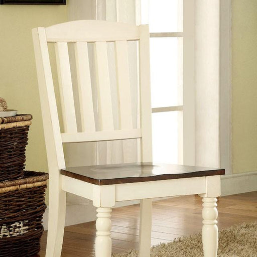 HARRISBURG Vintage White/Dark Oak Side Chair (2/CTN) - Time 2 Sleep (West Covina, CA)