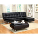 HAUSER II Black/Chrome Ottoman, Black - Time 2 Sleep (West Covina, CA)